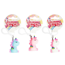 UNICORN BAG TAG 5.5CM 3ASST 1X12