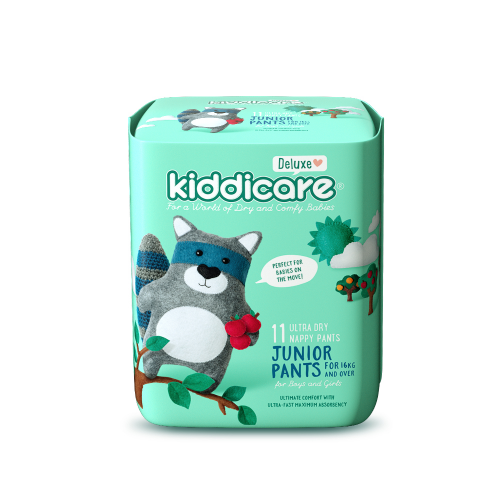 KIDDICARE DELUXE NAPPY PANTS JUNIOR 11S 1X8
