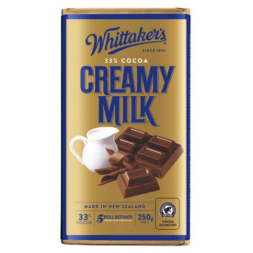 WHITTAKER'S BLOCK CREAMY MILK 250G 1X12