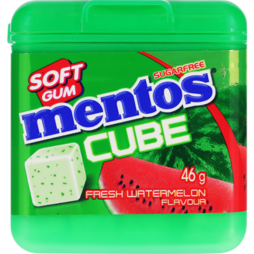 MENTOS CUBE GUM WATERMELON 46G 1X4