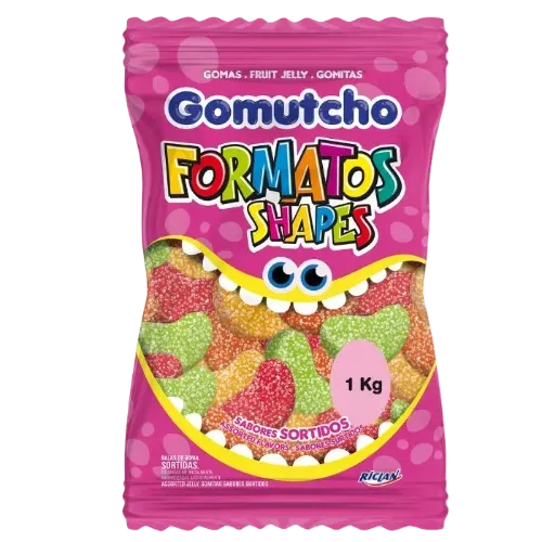 RICLAN JELLY GOMUTCHO FRUIT SLICES ASSORTED 1KG (Clearance)