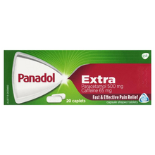 PANADOL EXTRA 500MG 20 CAPLETS .