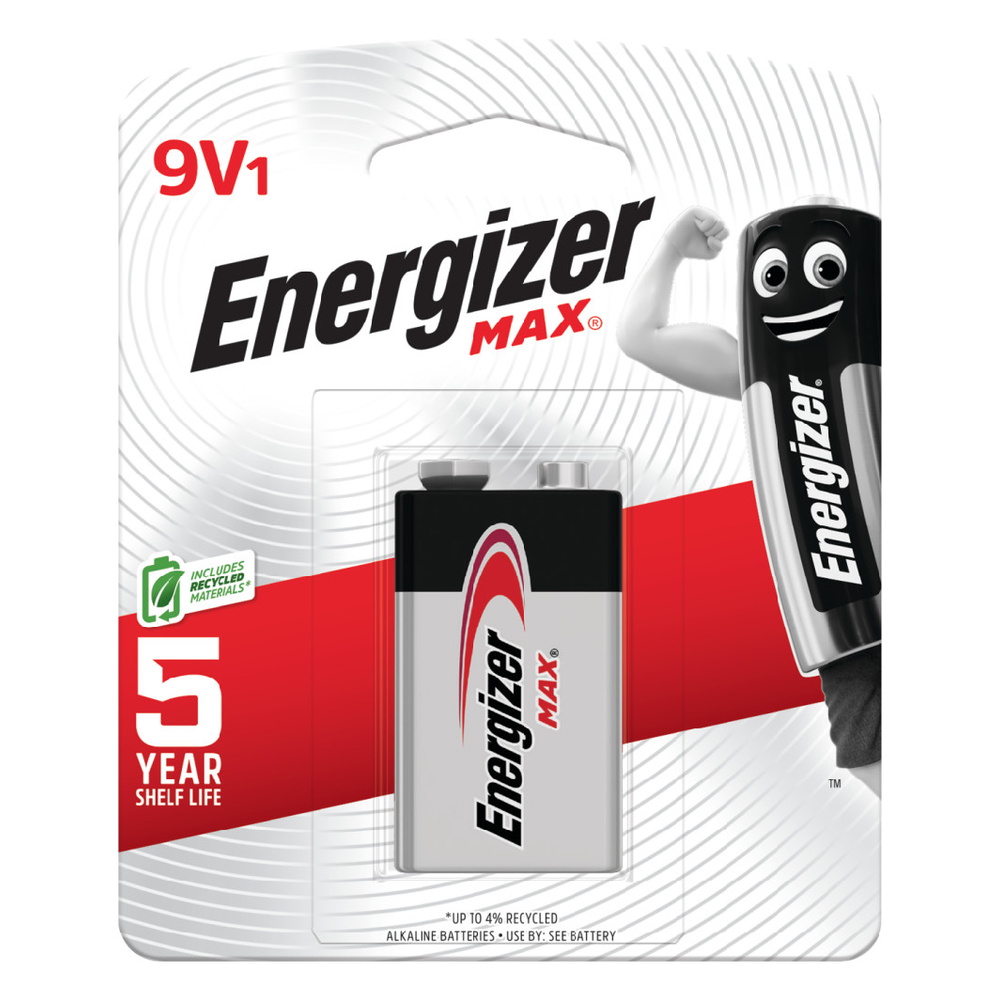 ENERGIZER BATTERIES MAX 9V 1 PACK