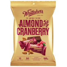 WHITTAKER'S MINI SLAB CRANBERRY & ALMOND SHAREPACK 180G