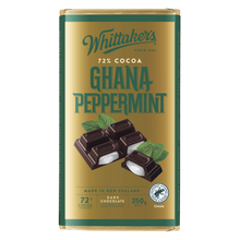 WHITTAKER'S BLOCK 72% GHANA PEPPERMINT 250G 1X12
