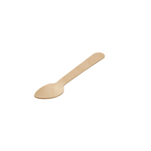 CUTLERY WOODEN SPOON 6 WHITE 1X50
