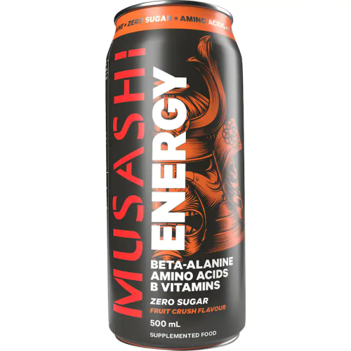 MUSASHI ENERGY DRINK FRUIT CRUSH 500ML CAN 1X12