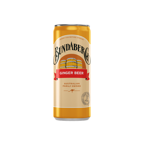 BUNDABERG CAN GINGER BEER 1X24 250ML (Clearance)