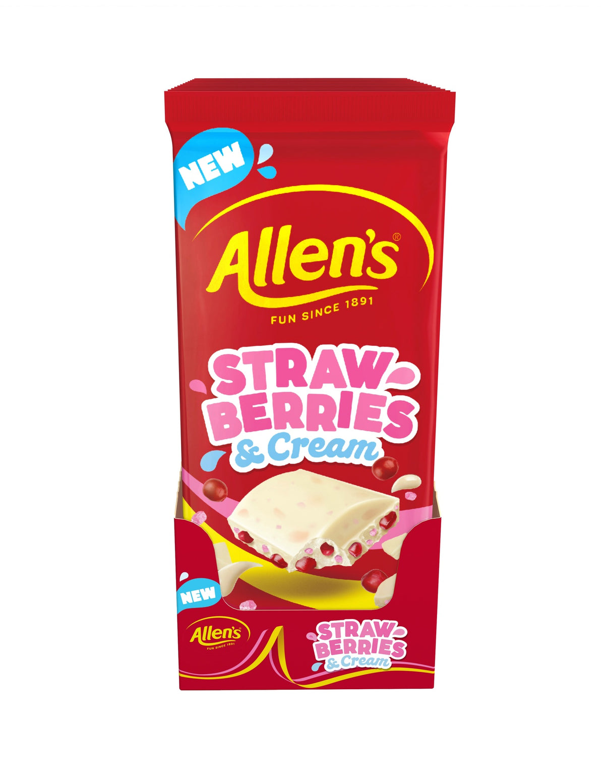 ALLEN'S BLOCK STRAWBERRIES & CREAM 170G 1X12