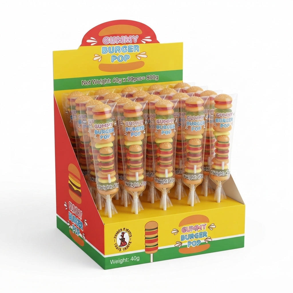 DRAGON NOVELTY BURGER POPS 40G 1X8