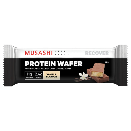 MUSASHI PROTEIN BAR PRO WAFER VANILLA 40G 1X12