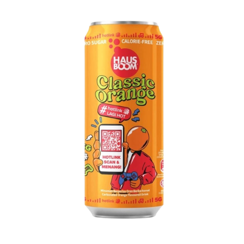 HAUS BOOM CARBONATED ORANGE DRINK 320ML 1X24