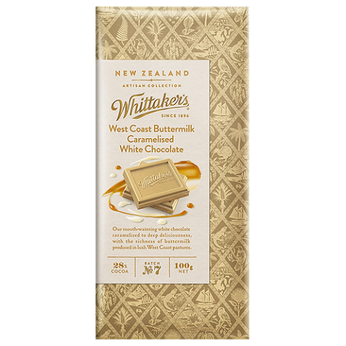 WHITTAKER'S ARTISAN BLOCK WEST COAST BUTTERMILK WHITE CHOC 100GX20