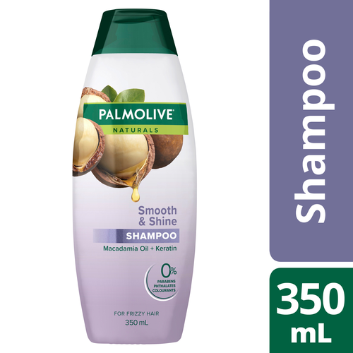PALMOLIVE SHAMPOO SMOOTH & SHINE MACADAMIA OIL & KERATIN 350ML 1X4