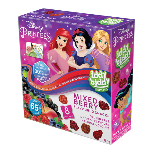 IDDY BIDDY FRUIT SNACK DISNEY PRINCESS 160G
