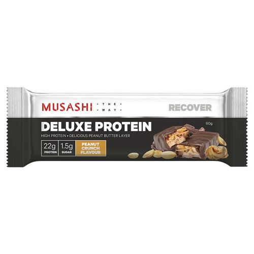 MUSASHI PROTEIN BAR DELUXE PEANUT CRUNCH 60G 1X12
