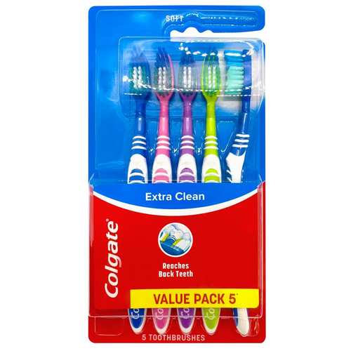 COLGATE PK5 TOOTHBRUSH EXTRA CLEAN SOFT 1X6
