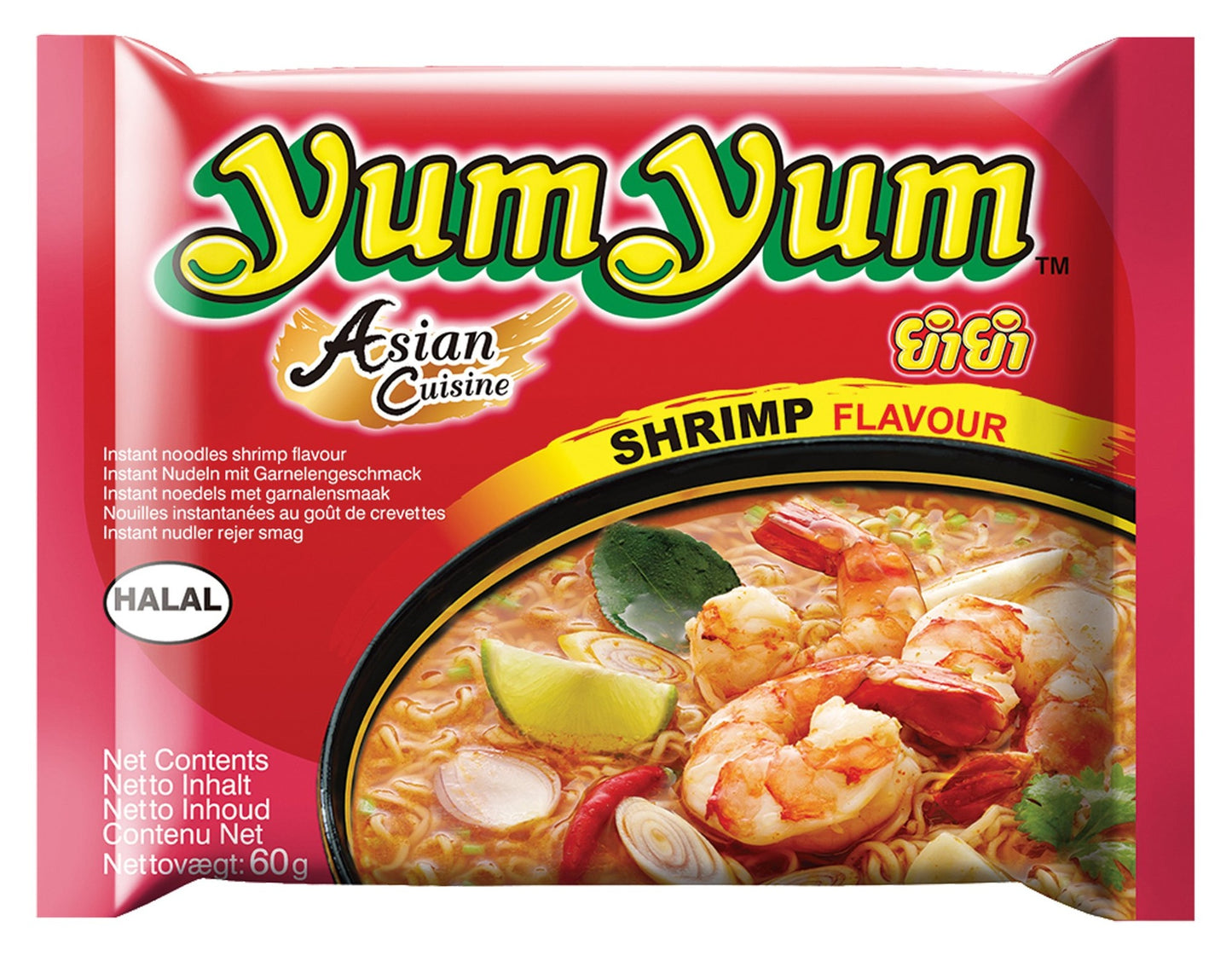 YUM YUM NOODLE SHRIMP 60G 5s