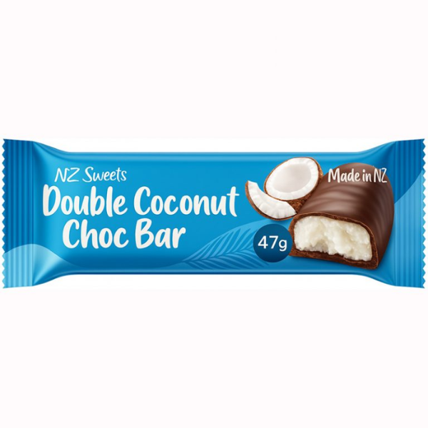 SWEETS NZ DOUBLE COCONUT CHOC BAR 47G 1X30