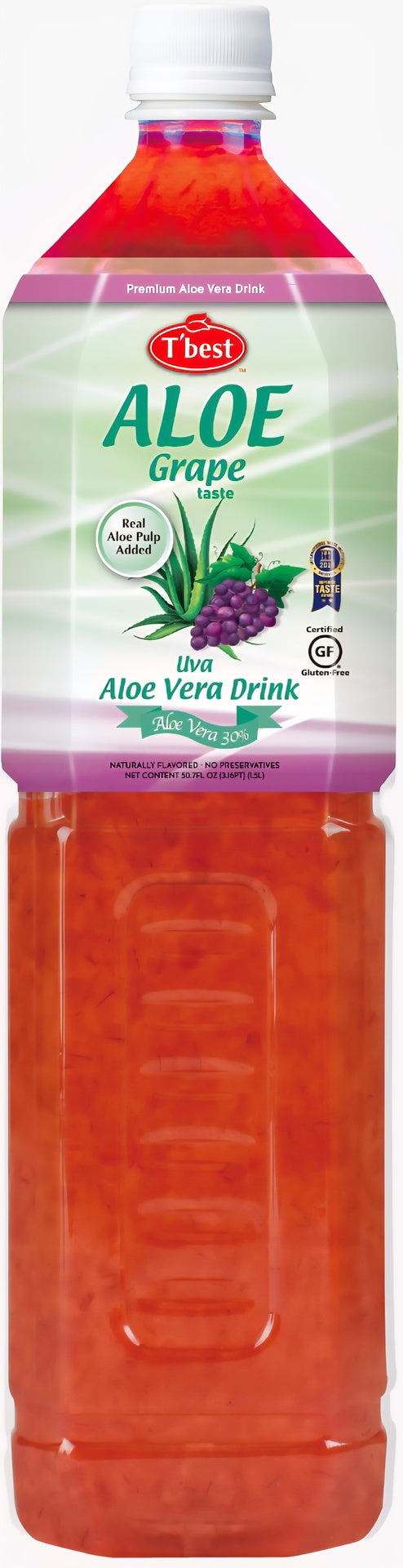 T'BEST ALOE VERA DRINK GRAPE 1.5L X12