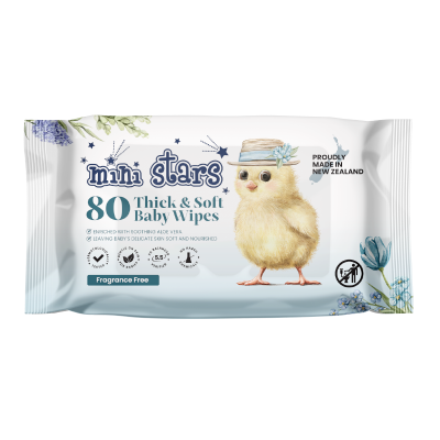 MINISTARS BABY WIPES SCENTED 80'S 1X12