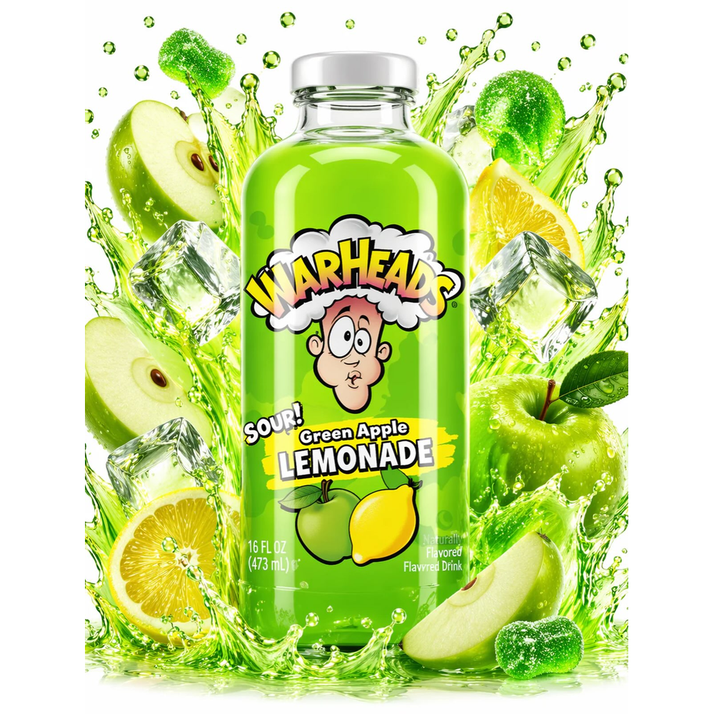 WARHEADS GREEN APPLE LEMONADE 473ML 1X12