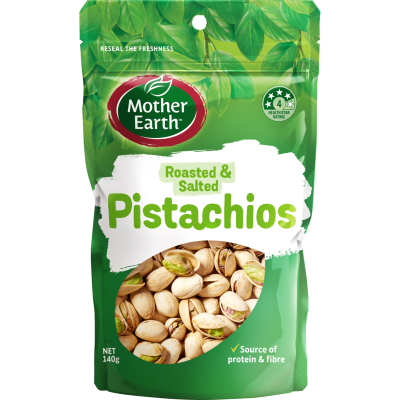 MOTHER EARTH PISTACHIOS ROAST SALT 140G 1X12